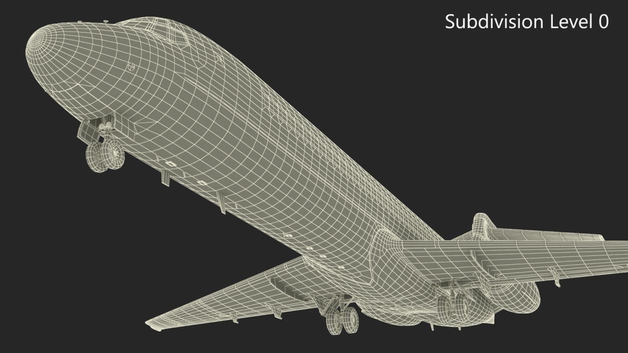 Volotea Boeing 717-200 Commercial Jet 3D