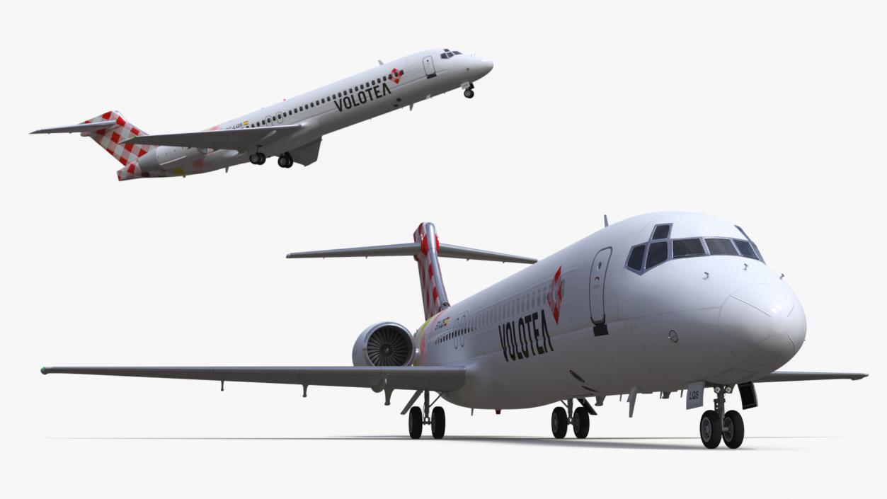 Volotea Boeing 717-200 Commercial Jet 3D