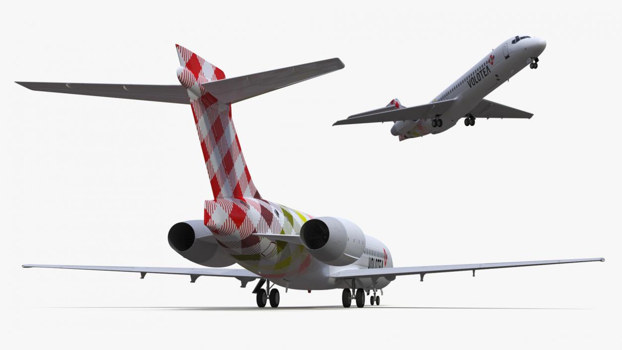 Volotea Boeing 717-200 Commercial Jet 3D