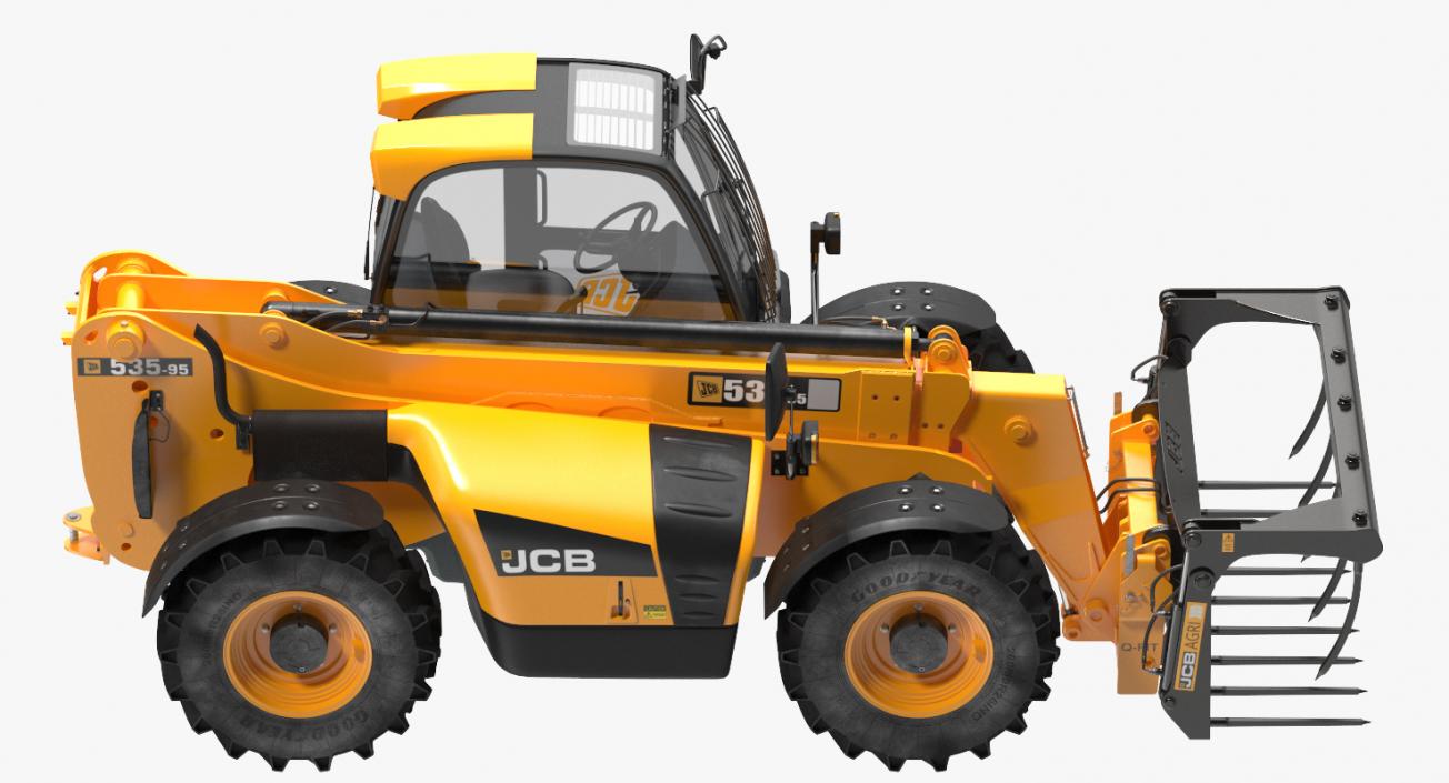 3D Hydraulic Telehandler Forklift JCB 535 model