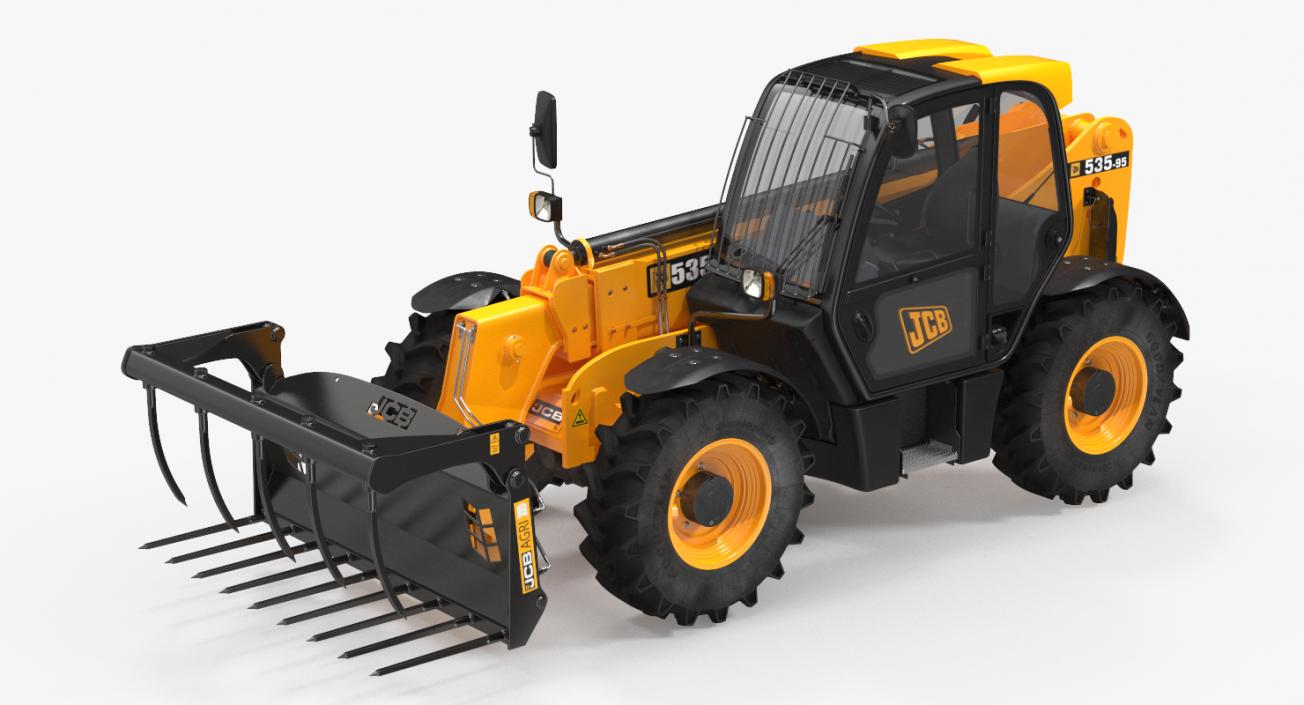 3D Hydraulic Telehandler Forklift JCB 535 model