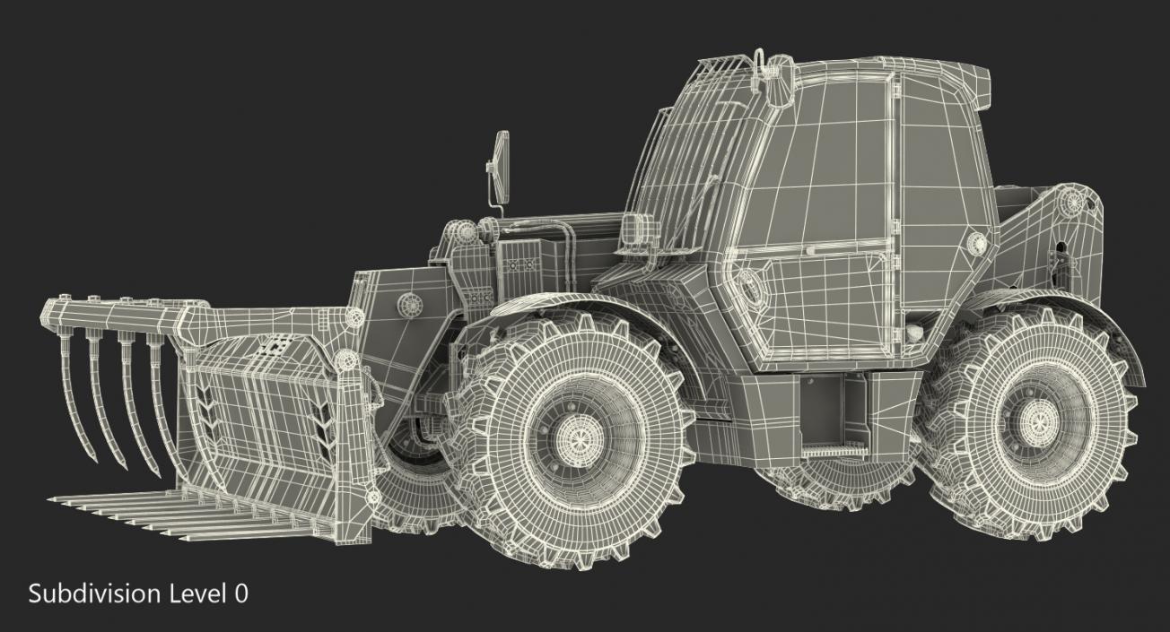 3D Hydraulic Telehandler Forklift JCB 535 model