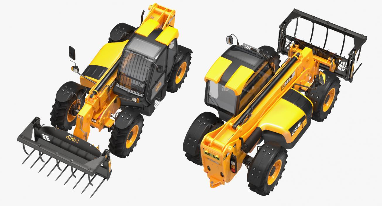 3D Hydraulic Telehandler Forklift JCB 535 model