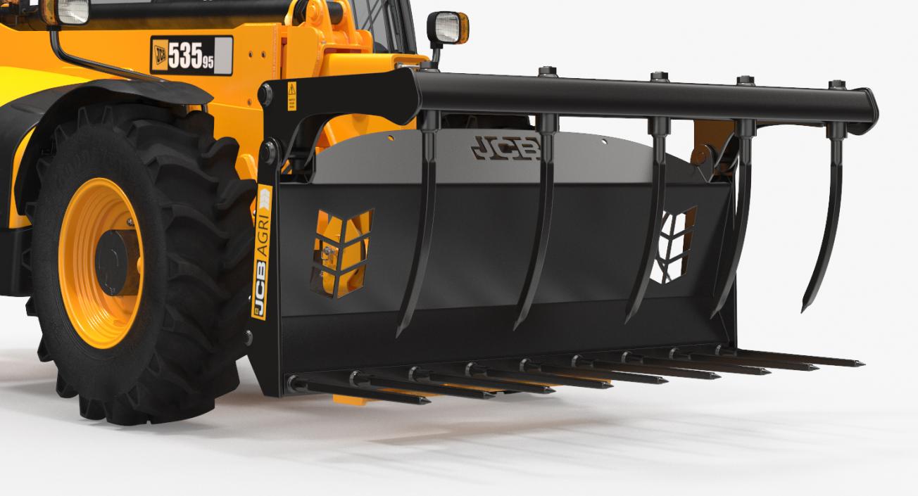 3D Hydraulic Telehandler Forklift JCB 535 model