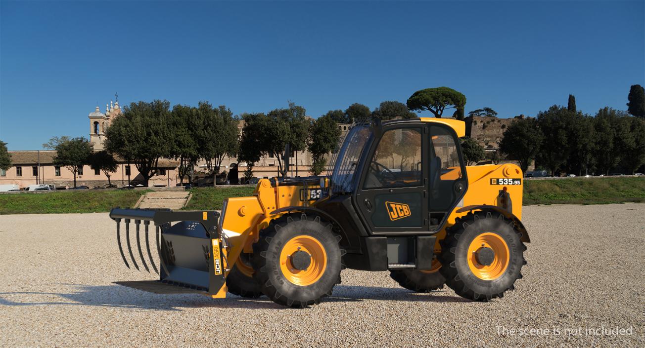 3D Hydraulic Telehandler Forklift JCB 535 model