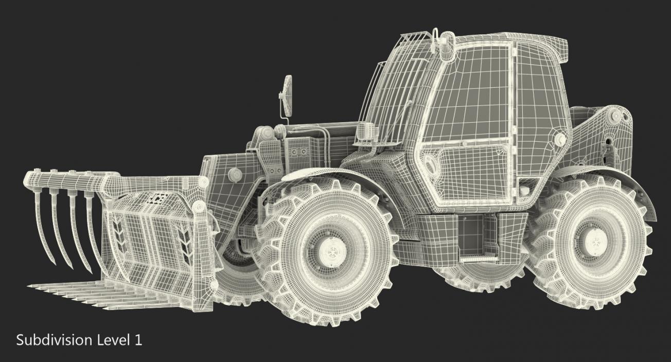 3D Hydraulic Telehandler Forklift JCB 535 model