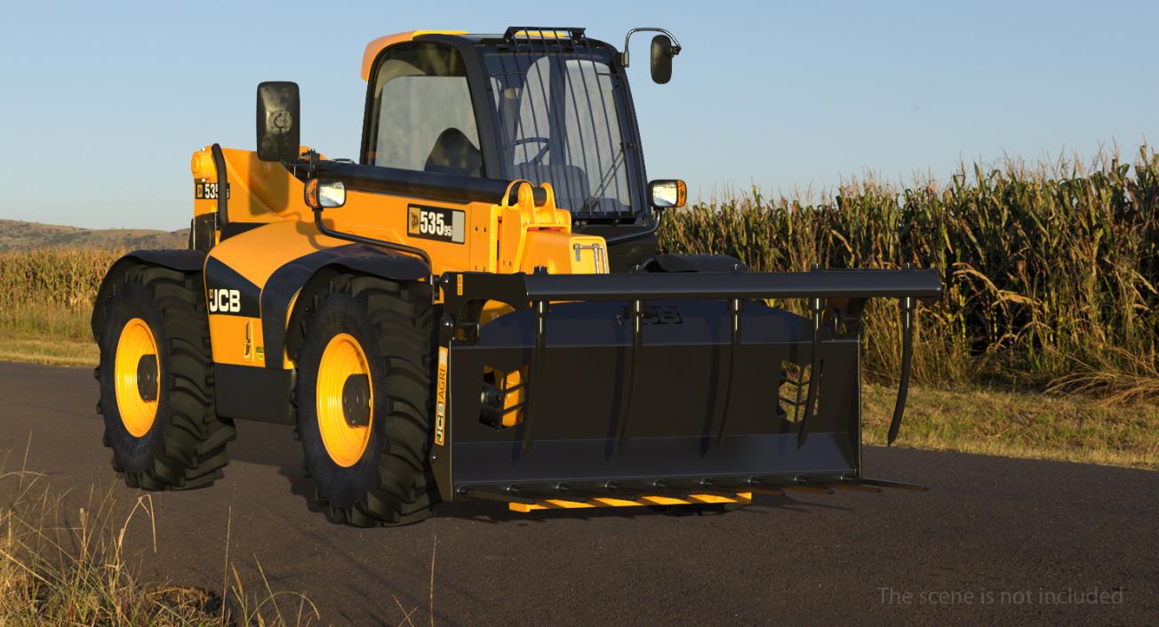 3D Hydraulic Telehandler Forklift JCB 535 model