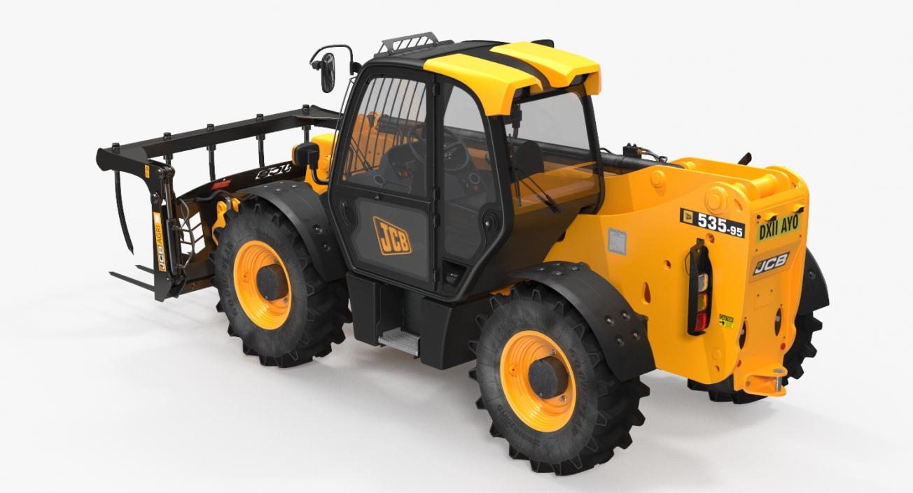 3D Hydraulic Telehandler Forklift JCB 535 model