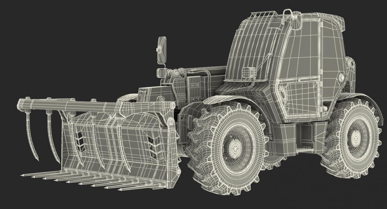 3D Hydraulic Telehandler Forklift JCB 535 model