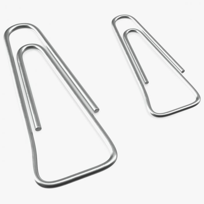 3D Paper Clip Triangular Shape Metal model