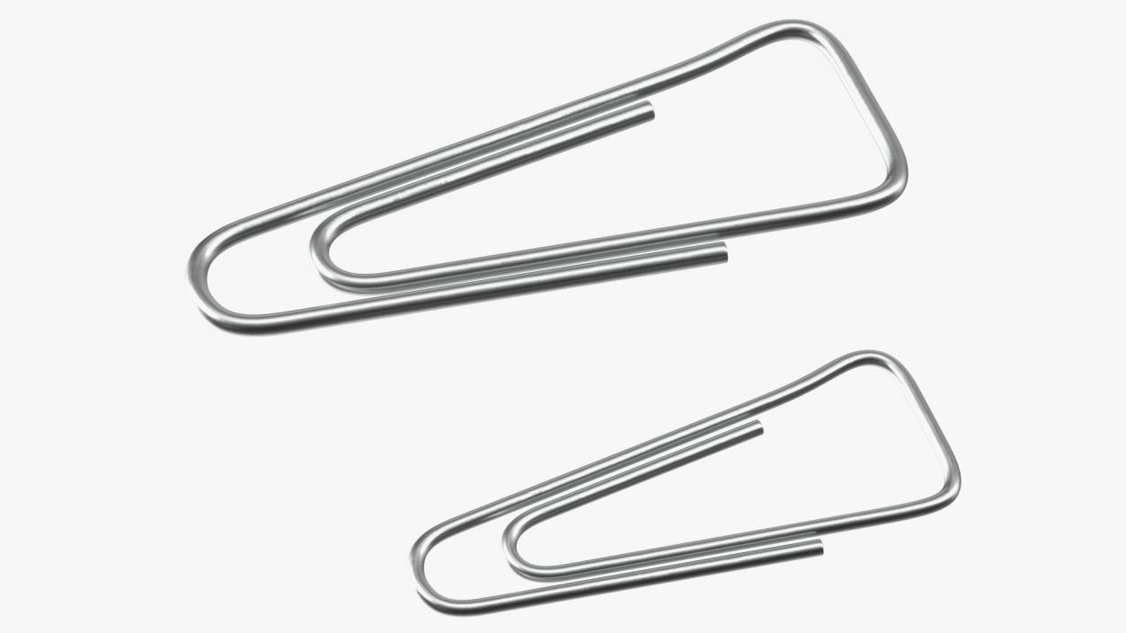 3D Paper Clip Triangular Shape Metal model