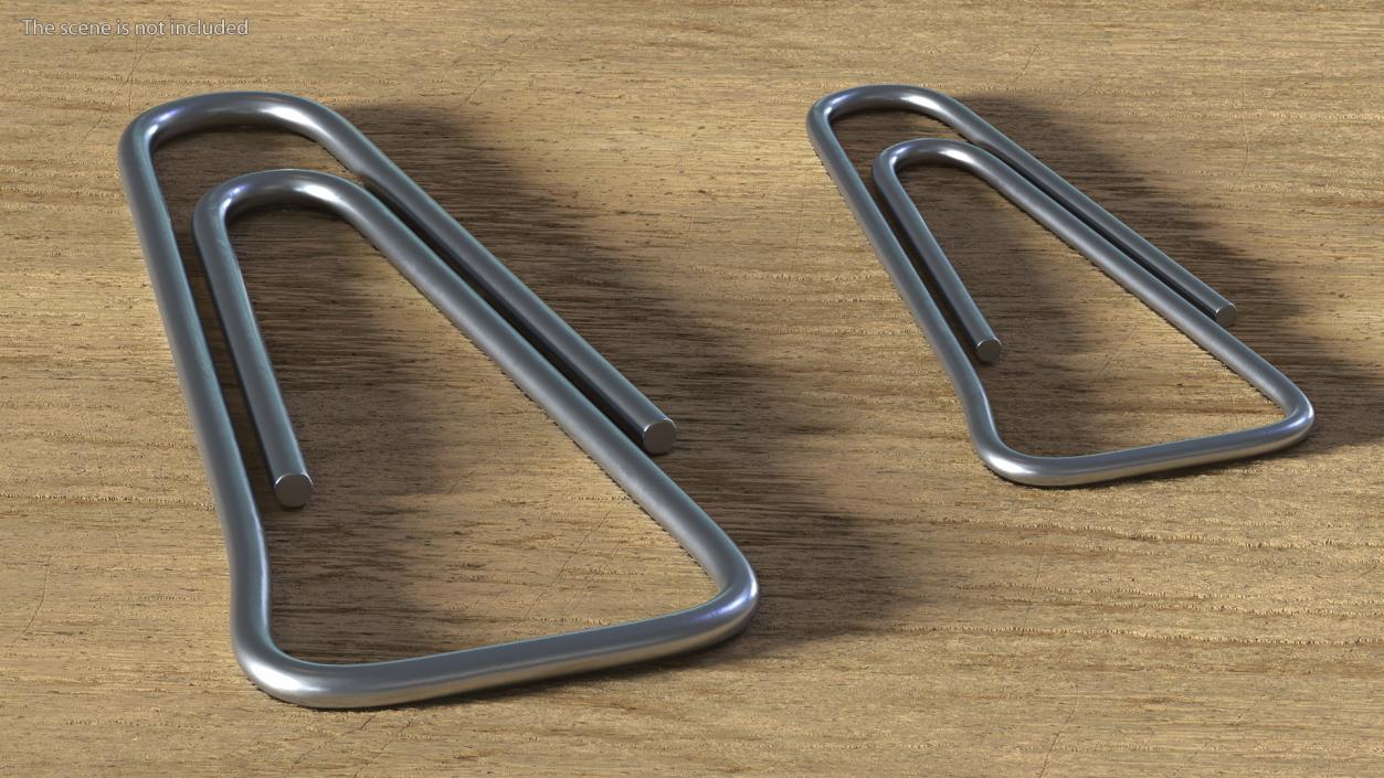 3D Paper Clip Triangular Shape Metal model