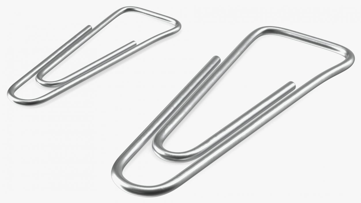 3D Paper Clip Triangular Shape Metal model