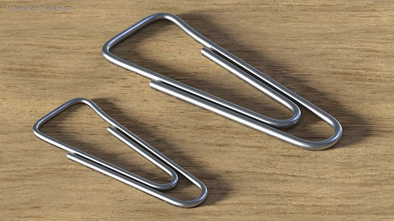 3D Paper Clip Triangular Shape Metal model