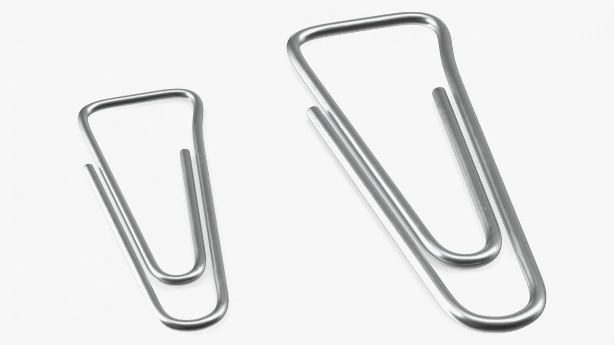 3D Paper Clip Triangular Shape Metal model