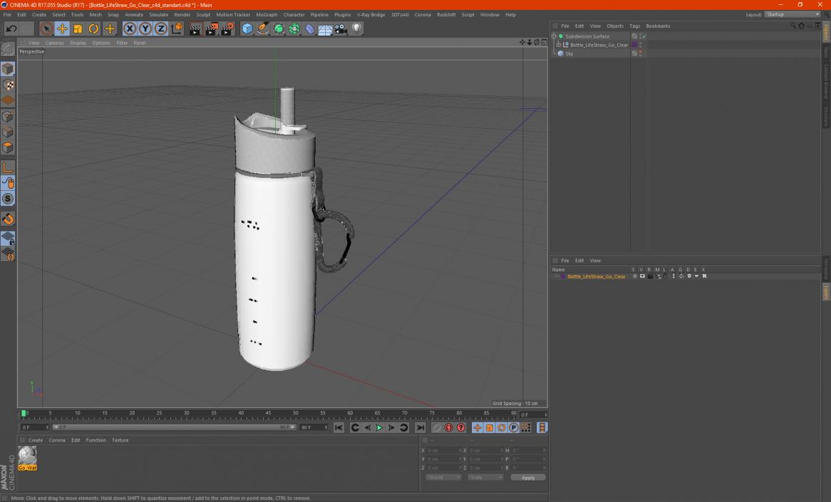 3D model Bottle LifeStraw Go Clear