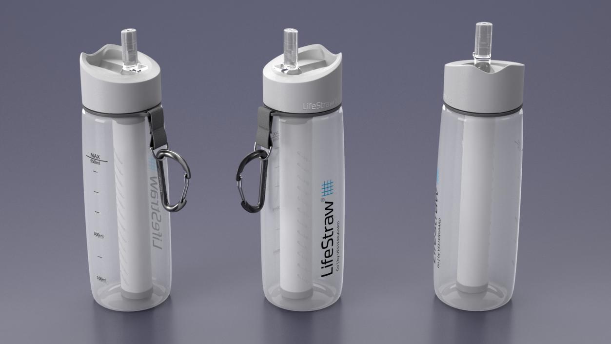 3D model Bottle LifeStraw Go Clear