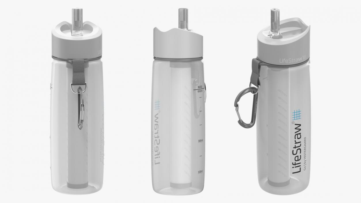 3D model Bottle LifeStraw Go Clear