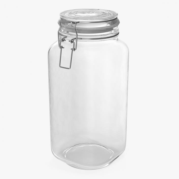 Clip Top Glass Storage Preserving Jar 3D