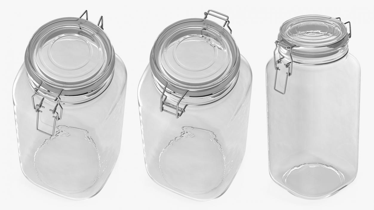 Clip Top Glass Storage Preserving Jar 3D