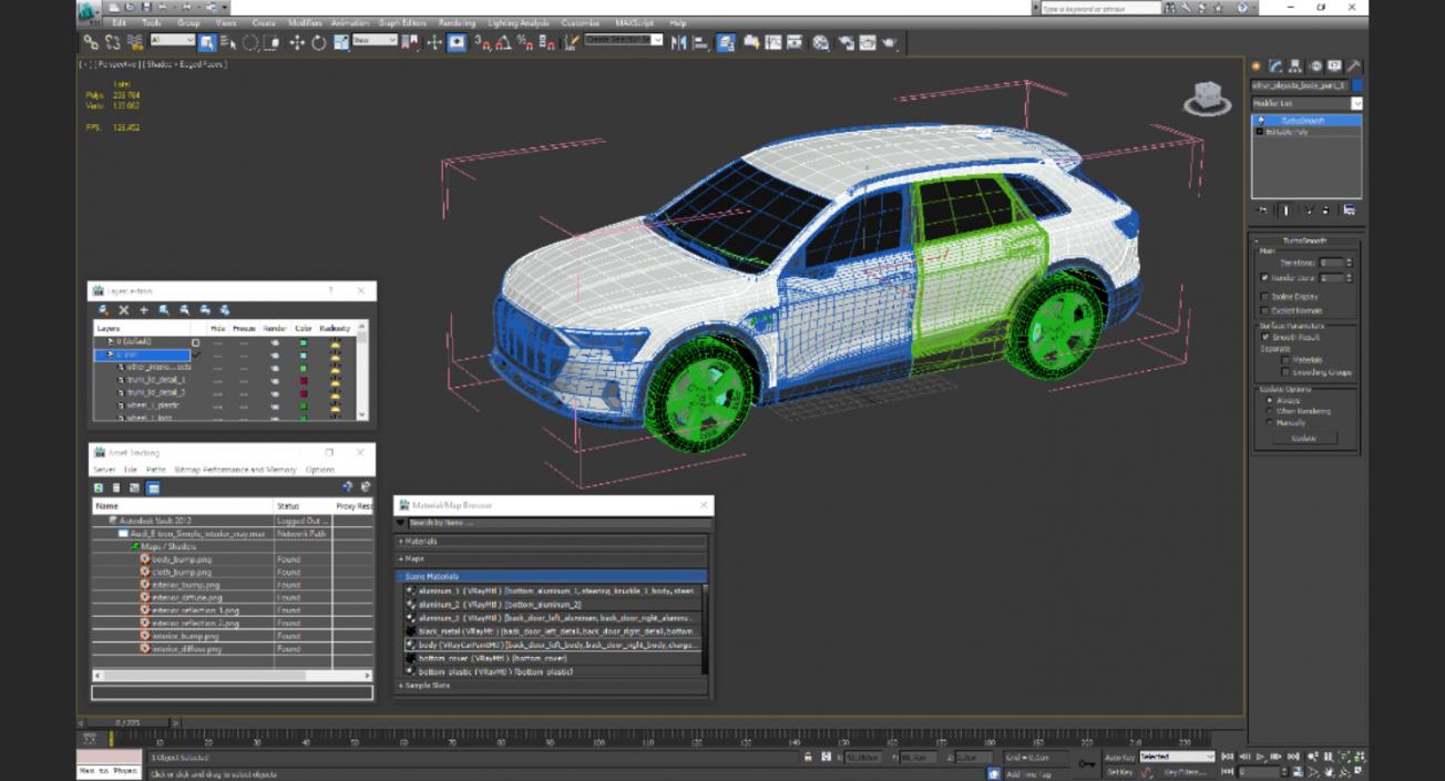 Audi E-tron Simple Interior 3D