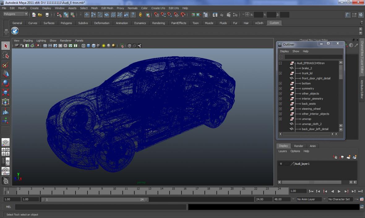 Audi E-tron Simple Interior 3D