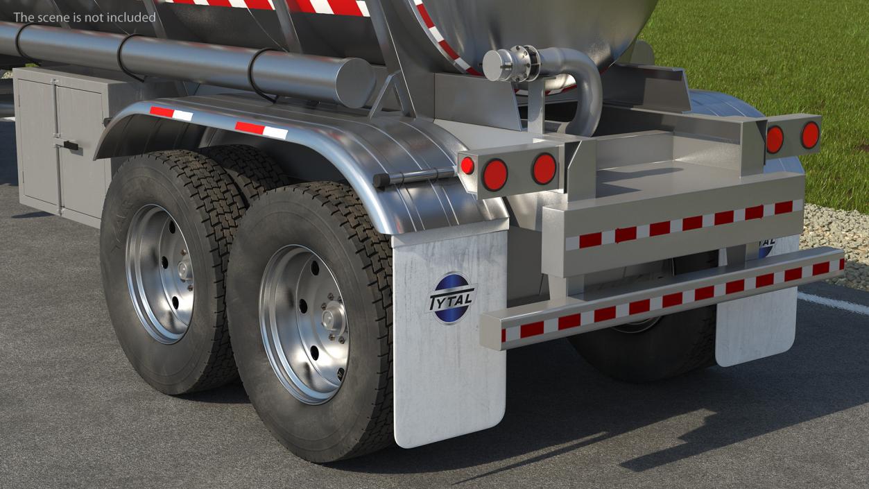 3D Volvo Truck with Tanker Trailer Rigged model