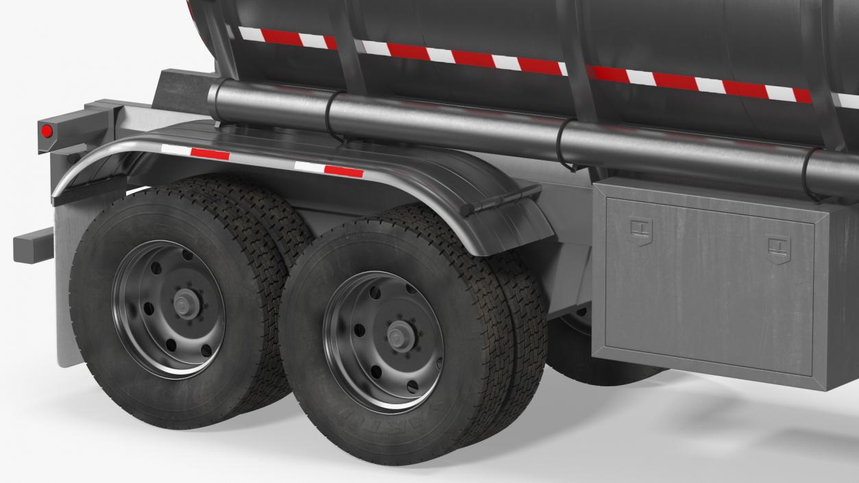 3D Volvo Truck with Tanker Trailer Rigged model