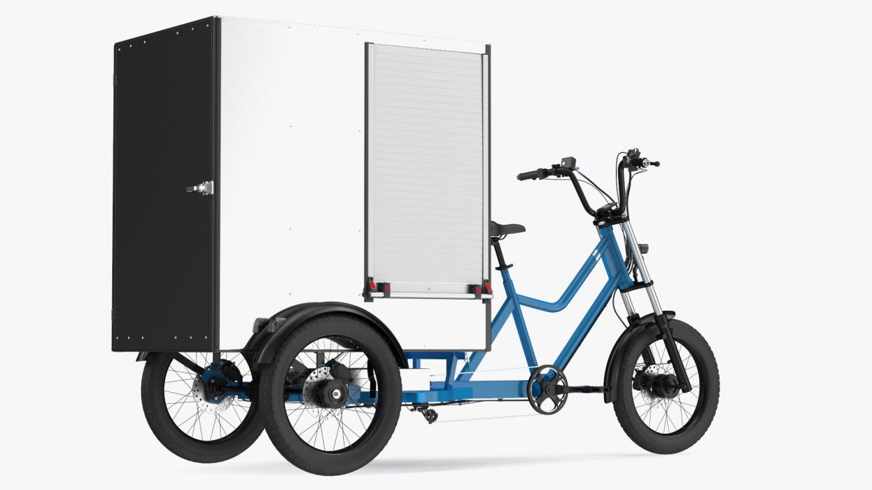 3D Commercial Grade Electric Trike with Cargo Box