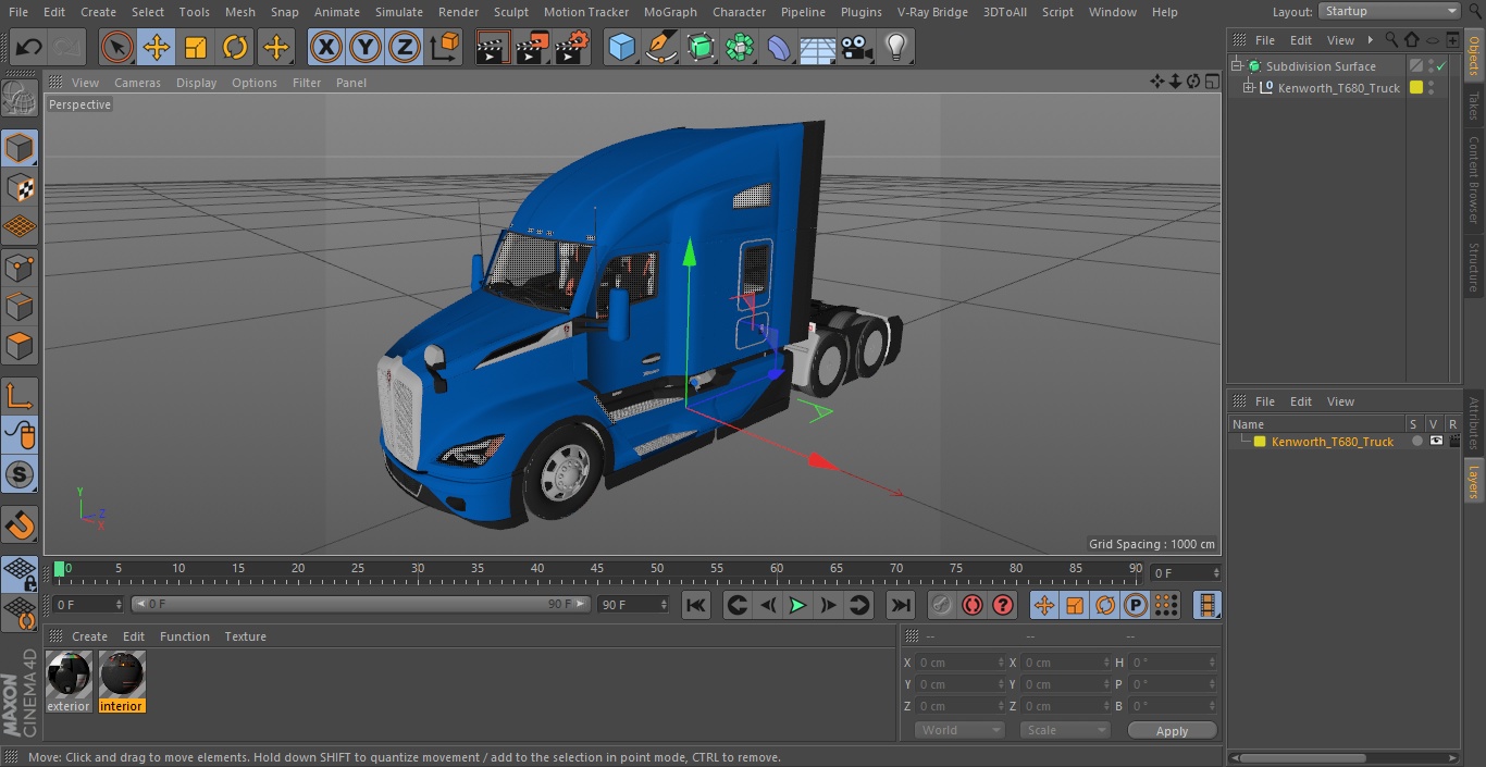 Kenworth T680 Truck 3D model