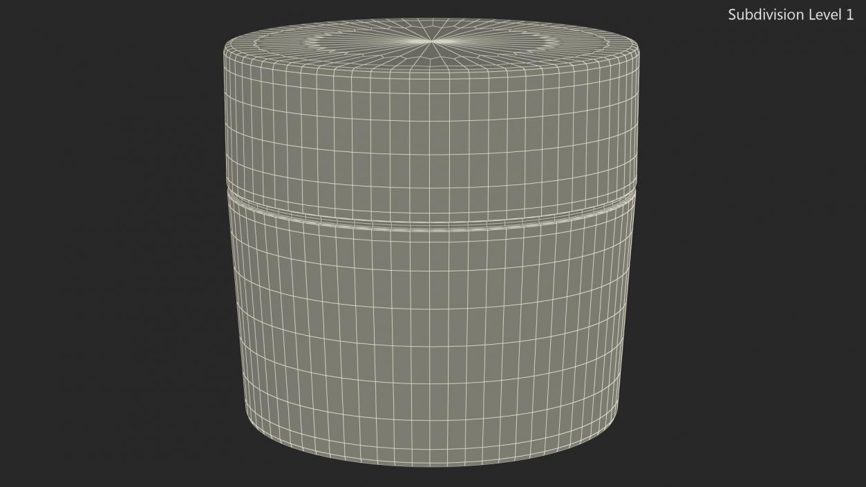 3D Gold Cosmetic Cream Jar model