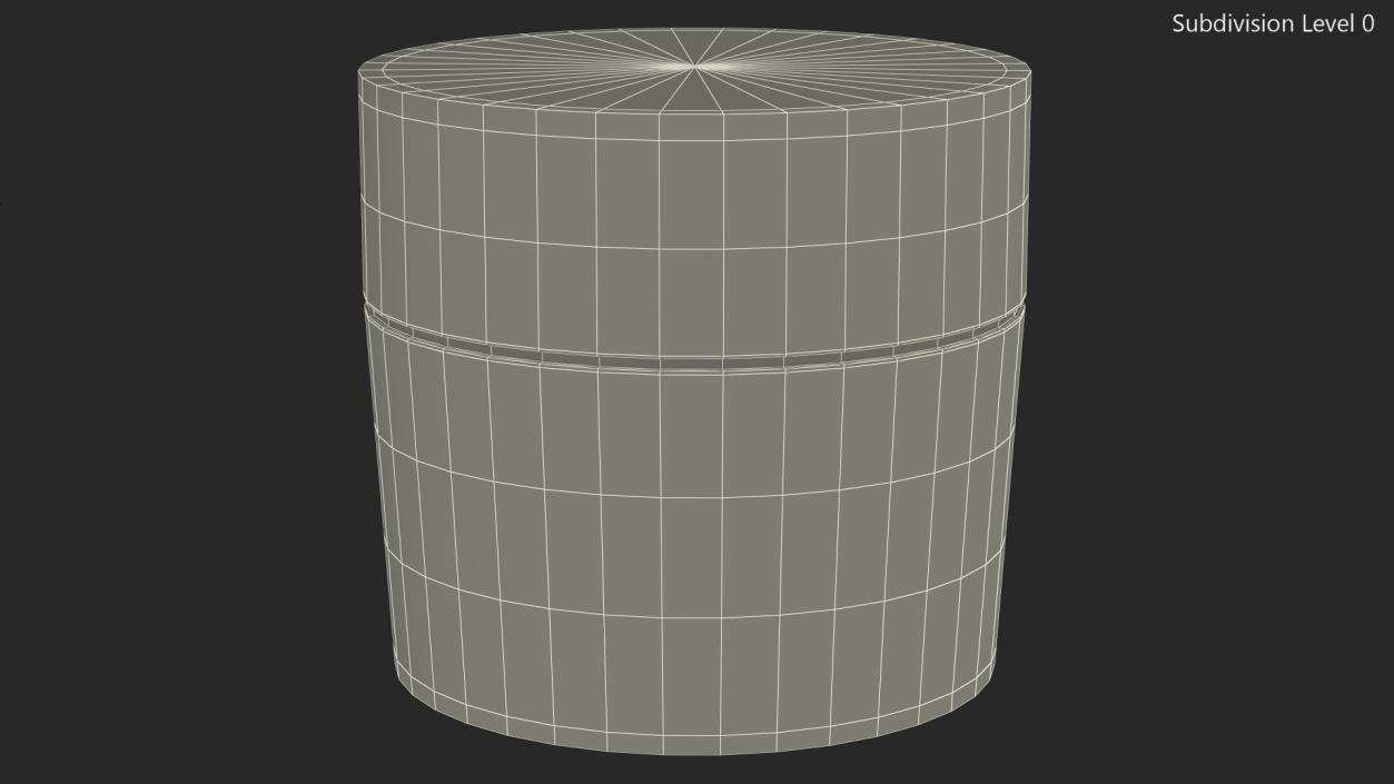 3D Gold Cosmetic Cream Jar model