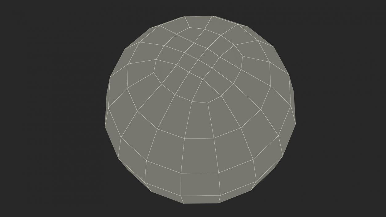 3D model Sphere Covered with Green Grass Fur