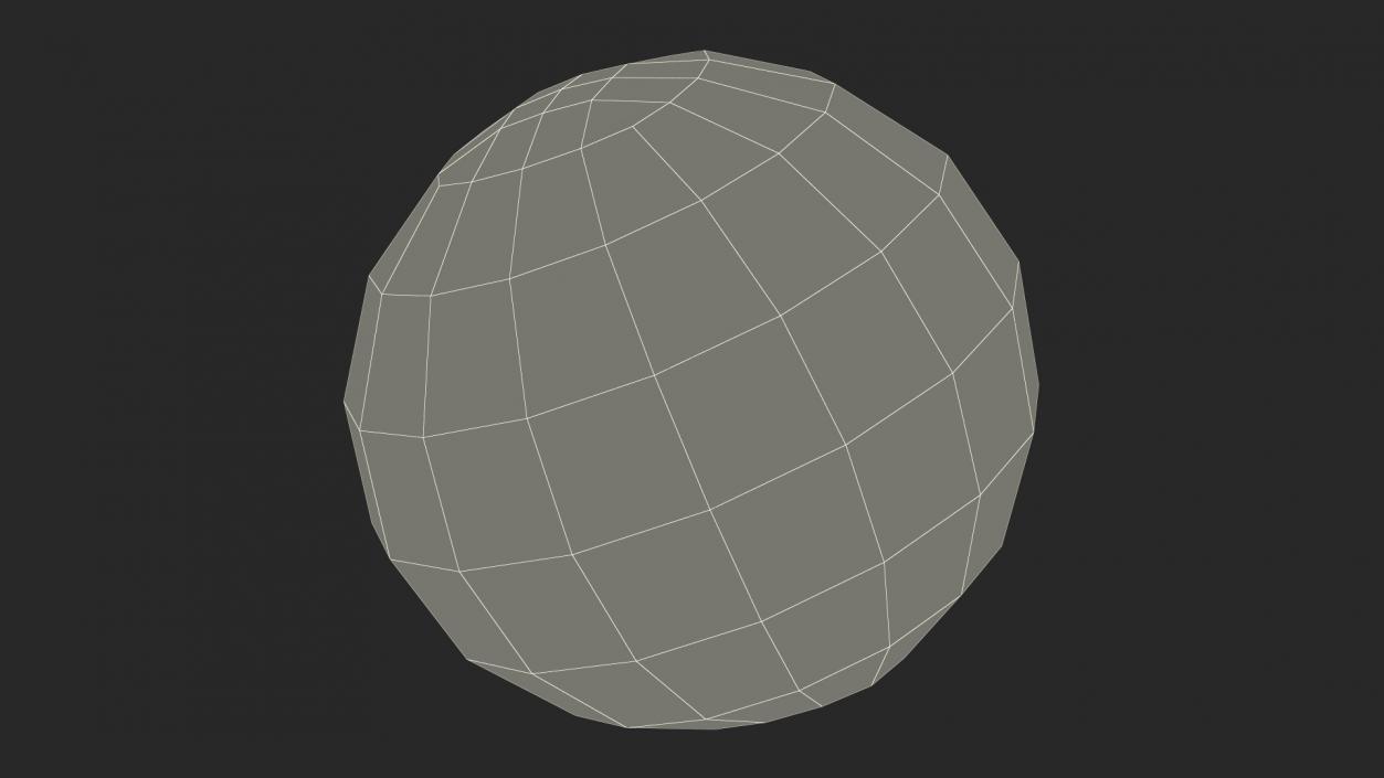 3D model Sphere Covered with Green Grass Fur