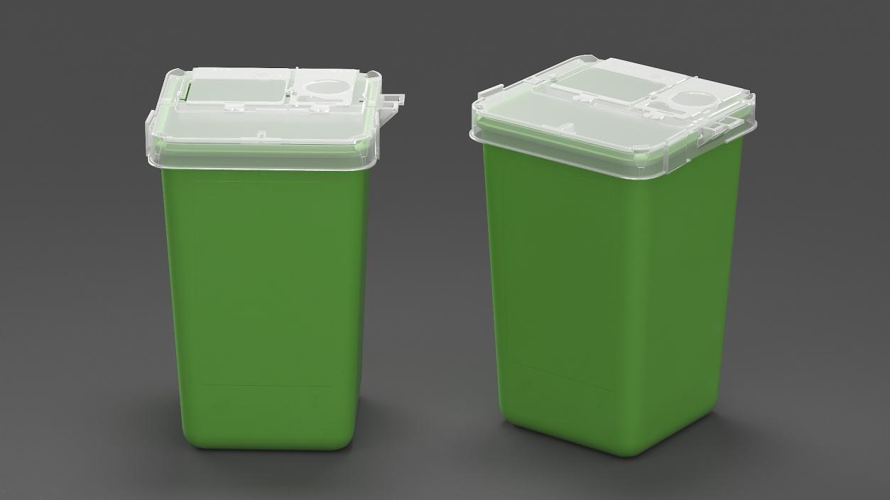 Tabletop Plastic Waste Container 3D