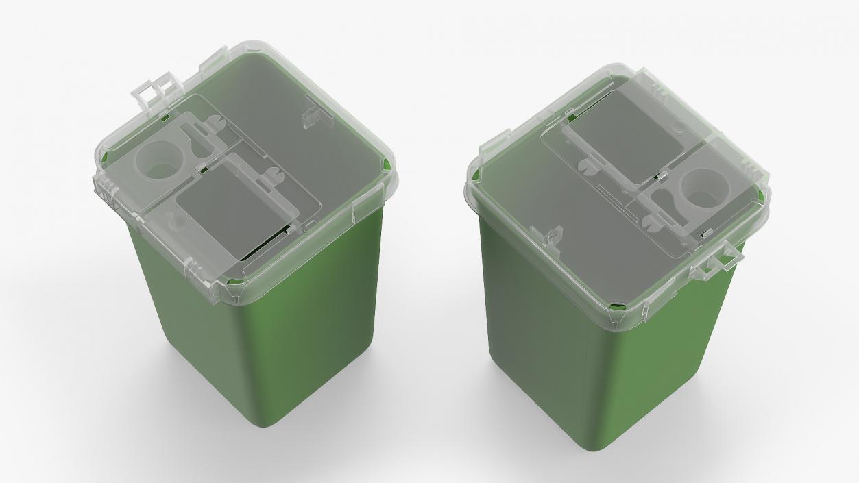 Tabletop Plastic Waste Container 3D