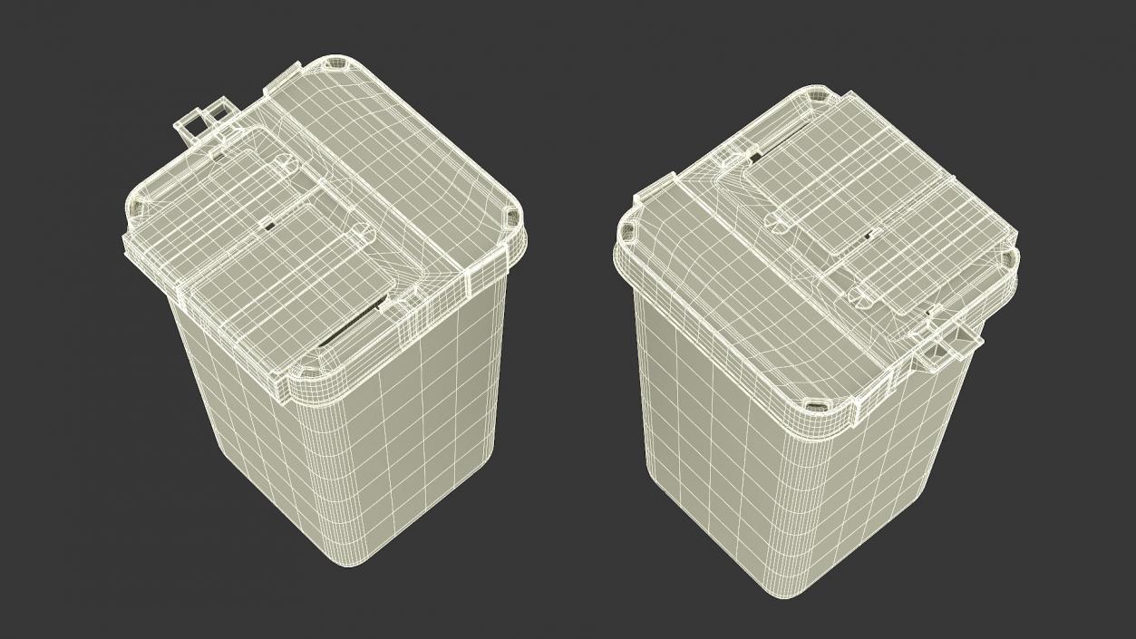 Tabletop Plastic Waste Container 3D