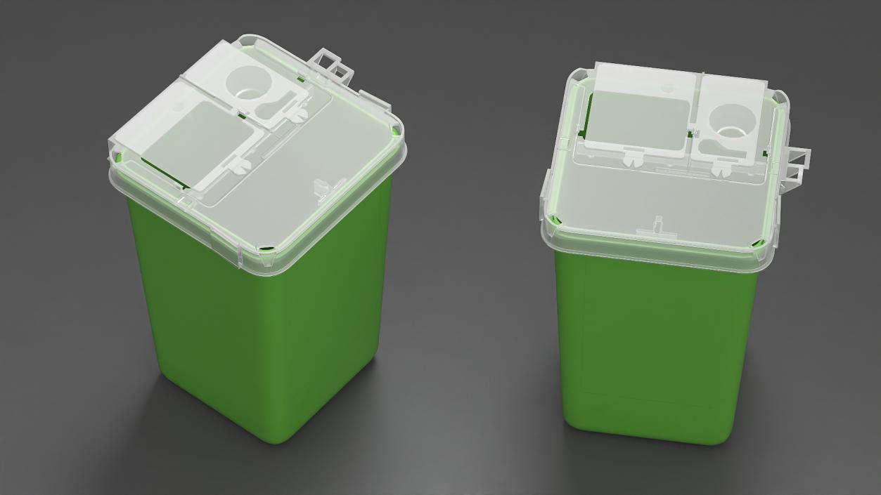 Tabletop Plastic Waste Container 3D