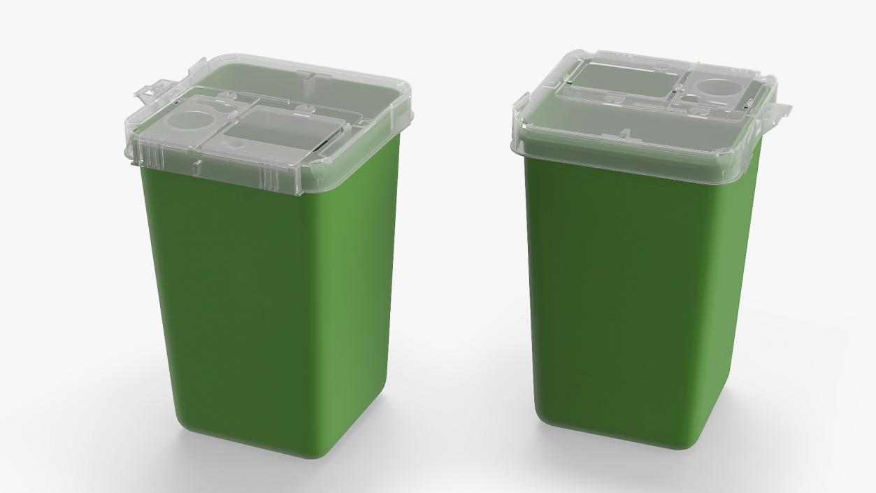 Tabletop Plastic Waste Container 3D