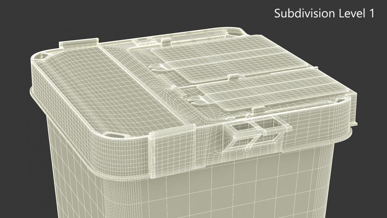 Tabletop Plastic Waste Container 3D