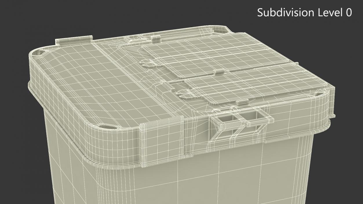 Tabletop Plastic Waste Container 3D