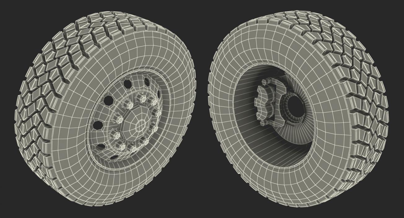 3D Off Road Rim and Tyre