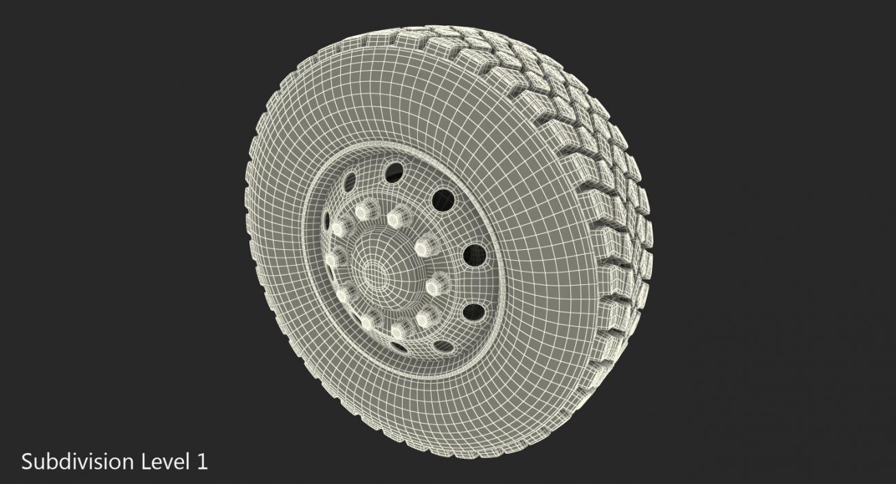 3D Off Road Rim and Tyre