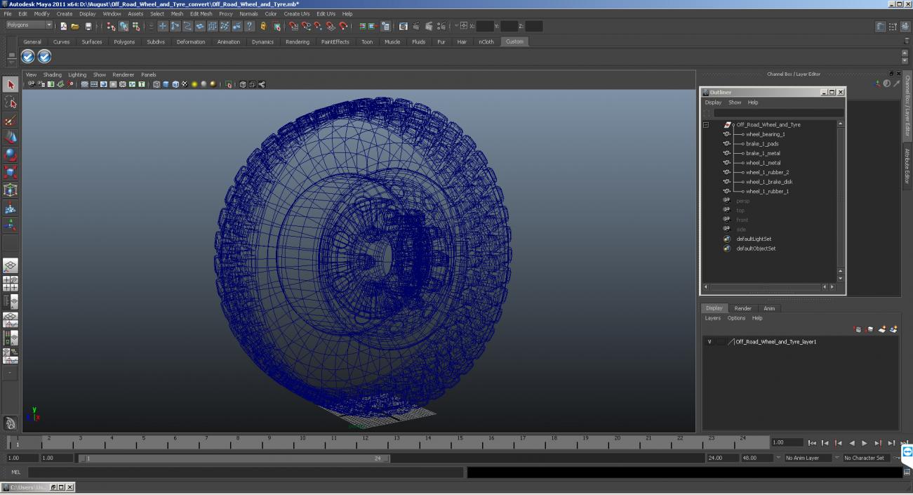 3D Off Road Rim and Tyre