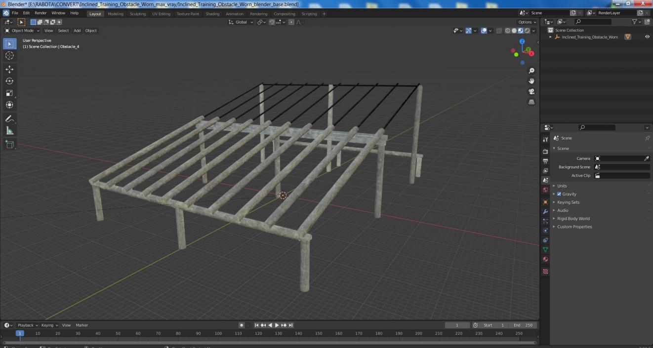 3D Inclined Training Obstacle Worn