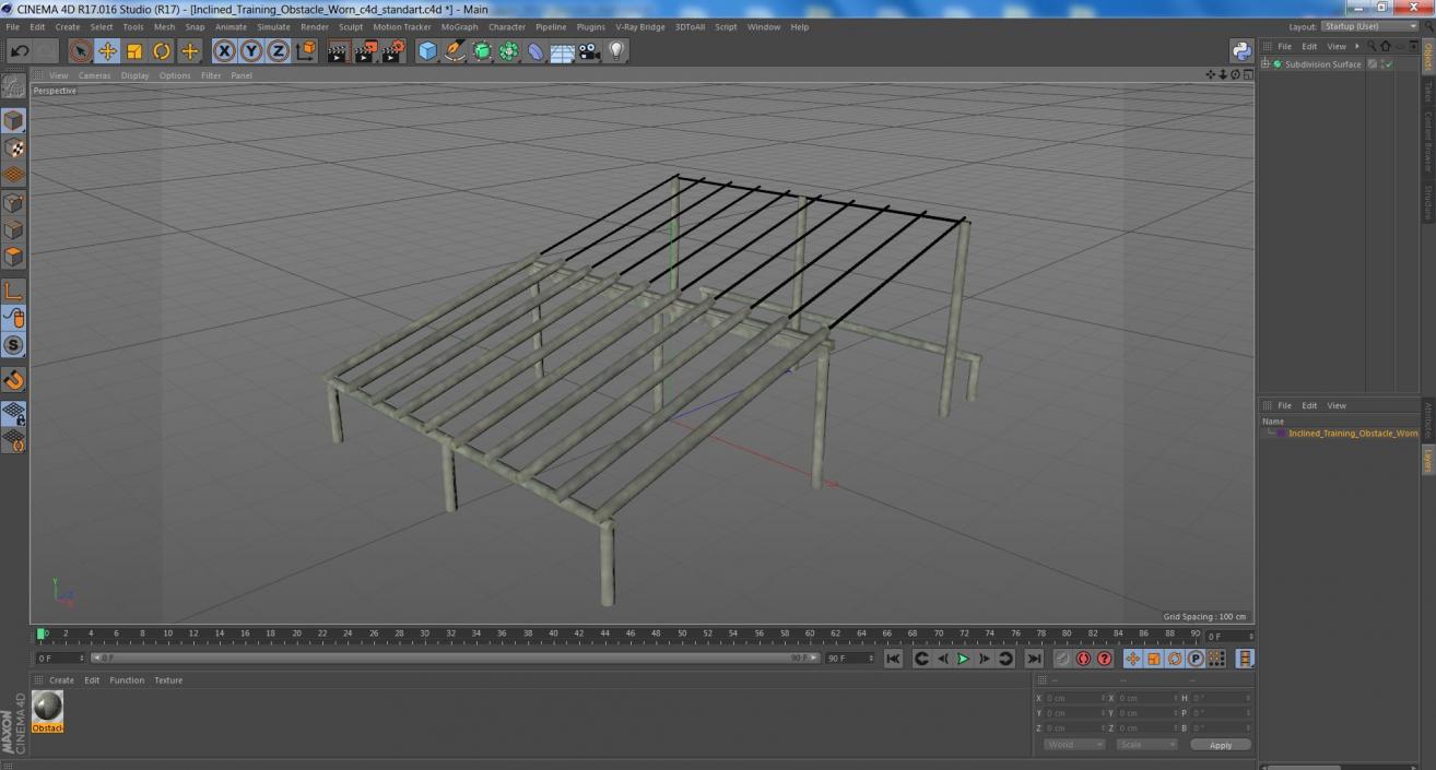 3D Inclined Training Obstacle Worn