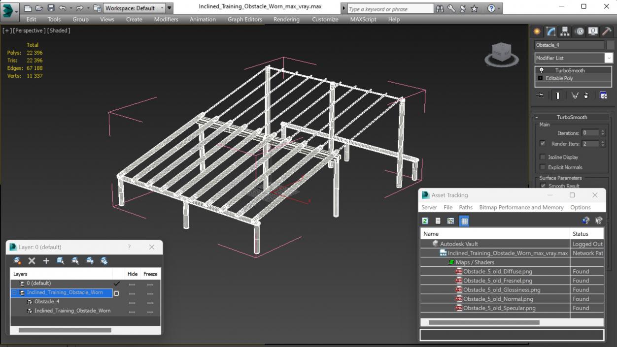 3D Inclined Training Obstacle Worn