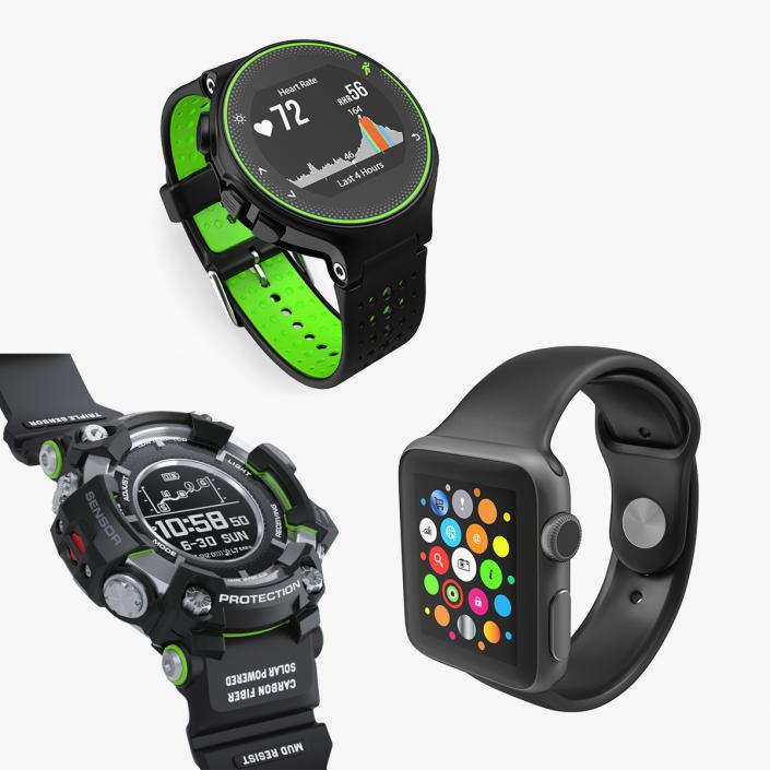 Sport Watches Collection 3D model