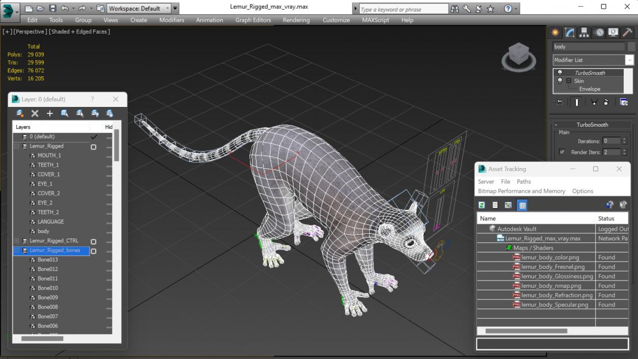 Lemur Rigged 3D