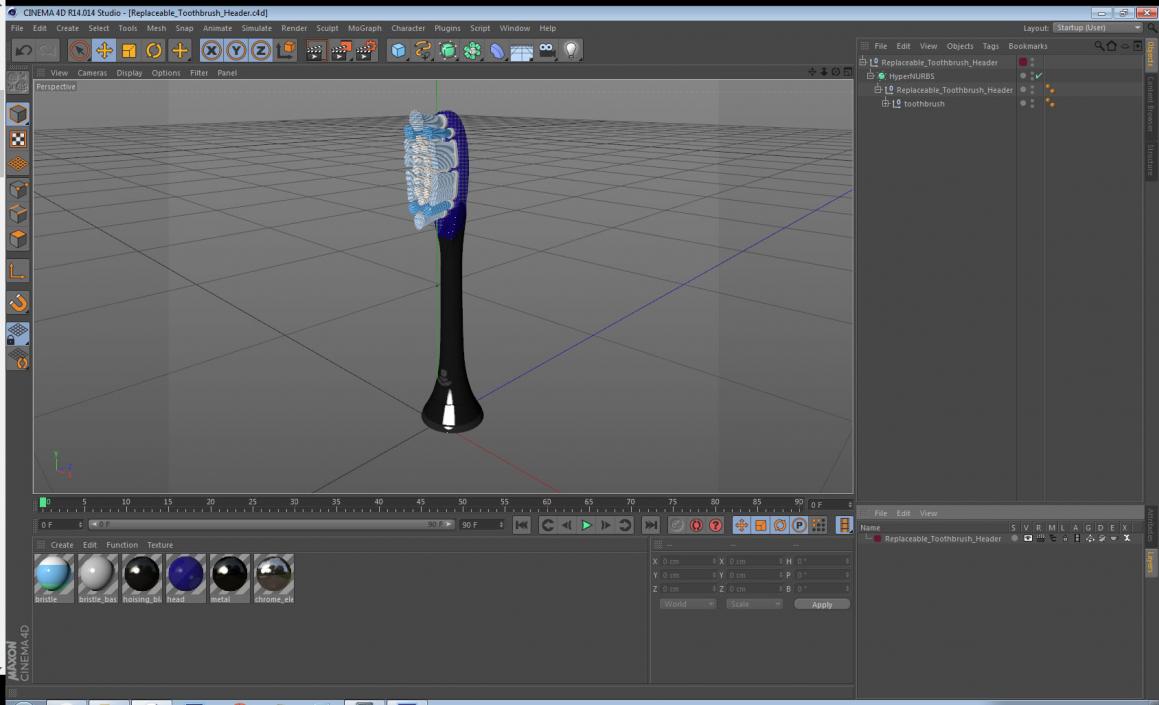 Replaceable Toothbrush Header 3D model